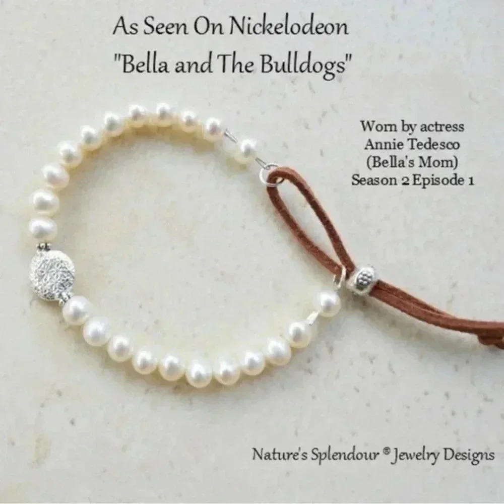 MC - Unisex Pearl Bracelet - As Seen On 'Bella and The Bulldogs'